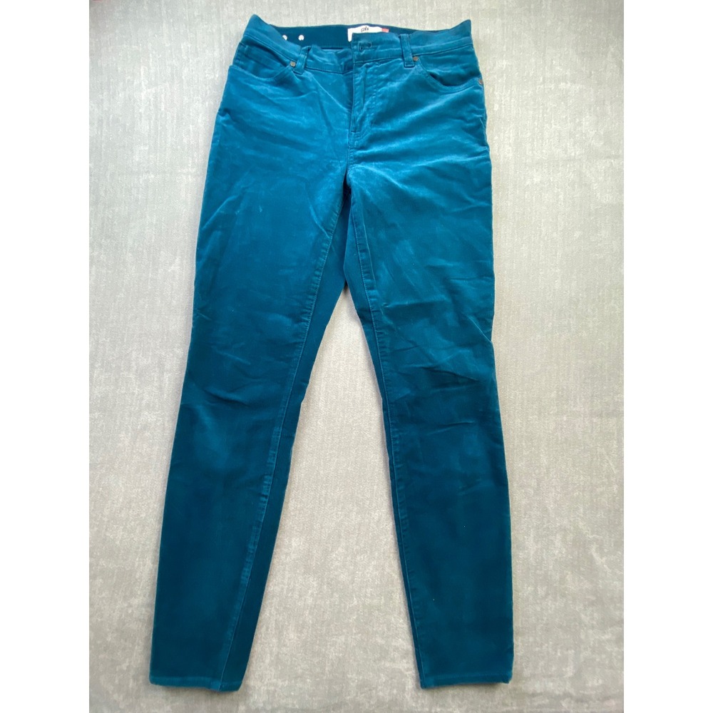 Cabi High Skinny Corduroy Pants Teal Blue Style 4137 Womens 6‎